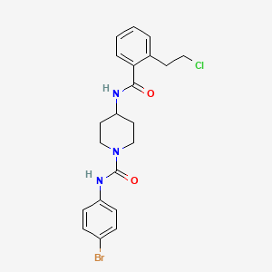 N-(4-bromophenyl)-4-[2-(2-chloroethyl)benzamido]piperidine-1-carboxamide
