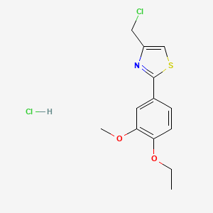 4-(Chloromethyl)-2-(4-ethoxy-3-methoxyphenyl)-1,3-thiazole hydrochloride