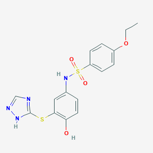 4-ethoxy-N-[4-hydroxy-3-(1H-1,2,4-triazol-3-ylsulfanyl)phenyl]benzenesulfonamide