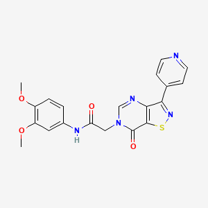 molecular formula C20H17N5O4S B2807541 N-(3,4-dimethoxyphenyl)-2-(7-oxo-3-(pyridin-4-yl)isothiazolo[4,5-d]pyrimidin-6(7H)-yl)acetamide CAS No. 1251553-35-1