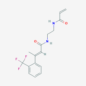 (E)-N-[2-(Prop-2-enoylamino)ethyl]-3-[2-(trifluoromethyl)phenyl]but-2-enamide