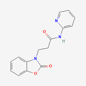 molecular formula C15H13N3O3 B2807555 3-(2-oxobenzo[d]oxazol-3(2H)-yl)-N-(pyridin-2-yl)propanamide CAS No. 851989-43-0