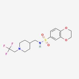N-[[1-(2,2,2-Trifluoroethyl)piperidin-4-yl]methyl]-2,3-dihydro-1,4-benzodioxine-6-sulfonamide