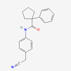 molecular formula C20H20N2O B2807559 N-[4-(cyanomethyl)phenyl]-1-phenylcyclopentane-1-carboxamide CAS No. 591241-84-8