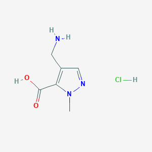 4-(Aminomethyl)-1-methyl-1H-pyrazole-5-carboxylic acid hydrochloride