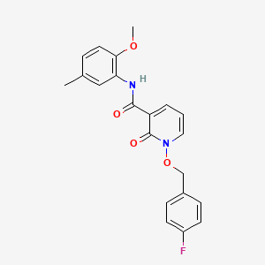 1-[(4-fluorophenyl)methoxy]-N-(2-methoxy-5-methylphenyl)-2-oxopyridine-3-carboxamide