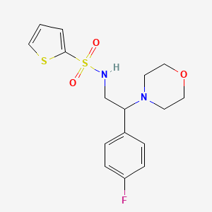 molecular formula C16H19FN2O3S2 B2807577 N-[2-(4-fluorophenyl)-2-(morpholin-4-yl)ethyl]thiophene-2-sulfonamide CAS No. 941997-11-1