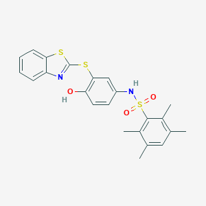 N-[3-(1,3-benzothiazol-2-ylsulfanyl)-4-hydroxyphenyl]-2,3,5,6-tetramethylbenzenesulfonamide