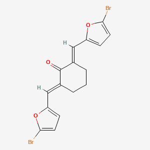 2,6-Bis[(E)-(5-bromo-2-furanyl)methylene]cyclohexanone