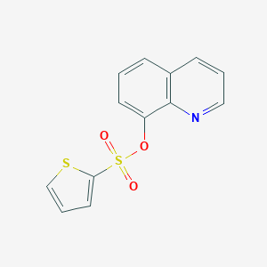 molecular formula C13H9NO3S2 B280760 Quinolin-8-yl thiophene-2-sulfonate 