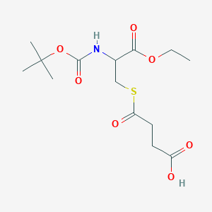 4-({2-[(Tert-butoxycarbonyl)amino]-3-ethoxy-3-oxopropyl}sulfanyl)-4-oxobutanoic acid