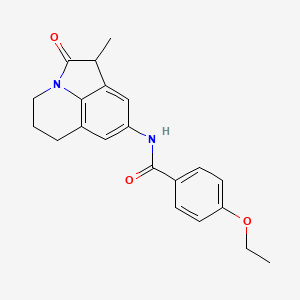 4-Ethoxy-N-(3-methyl-2-oxo-1-azatricyclo[6.3.1.04,12]dodeca-4,6,8(12)-trien-6-yl)benzamide