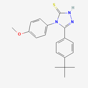 molecular formula C19H21N3OS B2807607 5-(4-叔丁基苯基)-4-(4-甲氧基苯基)-4H-1,2,4-三唑-3-硫醇 CAS No. 713098-07-8