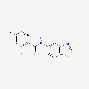 3-fluoro-5-methyl-N-(2-methyl-1,3-benzothiazol-5-yl)pyridine-2-carboxamide