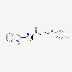 molecular formula C20H16FN3O2S B2807612 N-(2-(4-fluorophenoxy)ethyl)-2-(1H-indol-2-yl)thiazole-4-carboxamide CAS No. 1170882-36-6