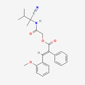 molecular formula C24H26N2O4 B2807618 [2-[(2-cyano-3-methylbutan-2-yl)amino]-2-oxoethyl] (E)-3-(2-methoxyphenyl)-2-phenylprop-2-enoate CAS No. 878086-16-9