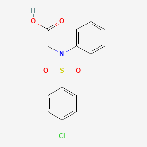 molecular formula C15H14ClNO4S B2807621 N-[(4-氯苯基)磺酰]-N-(2-甲基苯基)甘氨酸 CAS No. 823827-17-4
