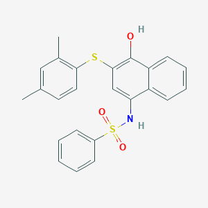 N-{3-[(2,4-dimethylphenyl)sulfanyl]-4-hydroxy-1-naphthyl}benzenesulfonamide