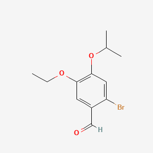 molecular formula C12H15BrO3 B2807632 2-Bromo-5-ethoxy-4-isopropoxybenzaldehyde CAS No. 486994-09-6