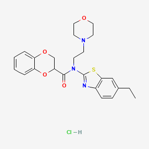 N-(6-ethylbenzo[d]thiazol-2-yl)-N-(2-morpholinoethyl)-2,3-dihydrobenzo[b][1,4]dioxine-2-carboxamide hydrochloride