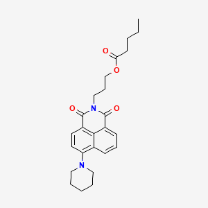 molecular formula C25H30N2O4 B2807638 3-(1,3-dioxo-6-(piperidin-1-yl)-1H-benzo[de]isoquinolin-2(3H)-yl)propyl pentanoate CAS No. 391219-59-3