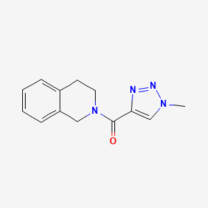 molecular formula C13H14N4O B2807640 3,4-Dihydro-1H-isoquinolin-2-yl-(1-methyltriazol-4-yl)methanone CAS No. 1328458-72-5