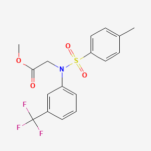 molecular formula C17H16F3NO4S B2807646 Methyl N-[(4-methylphenyl)sulfonyl]-N-[3-(trifluoromethyl)phenyl]glycinate CAS No. 592470-86-5