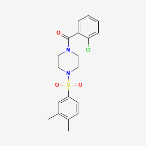molecular formula C19H21ClN2O3S B2807647 1-(2-氯苯甲酰)-4-(3,4-二甲基苯基磺酰)哌嗪 CAS No. 694474-62-9