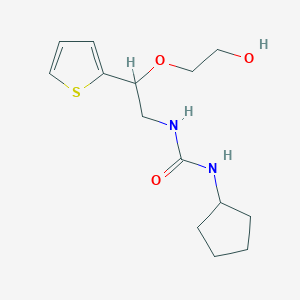 molecular formula C14H22N2O3S B2807649 1-Cyclopentyl-3-(2-(2-hydroxyethoxy)-2-(thiophen-2-yl)ethyl)urea CAS No. 2034468-50-1