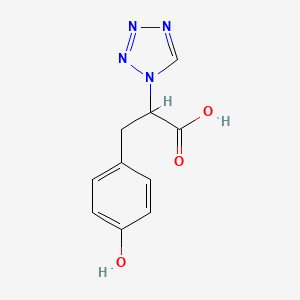 molecular formula C10H10N4O3 B2807651 3-(4-羟基苯基)-2-(1H-四唑-1-基)丙酸 CAS No. 1284765-94-1