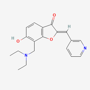 molecular formula C19H20N2O3 B2807655 (Z)-7-((二乙基氨基)甲基)-6-羟基-2-(吡啶-3-基甲亚)苯并呋喃-3(2H)-酮 CAS No. 896808-19-8