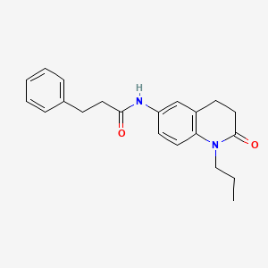 molecular formula C21H24N2O2 B2807659 N-(2-oxo-1-propyl-1,2,3,4-tetrahydroquinolin-6-yl)-3-phenylpropanamide CAS No. 954608-01-6