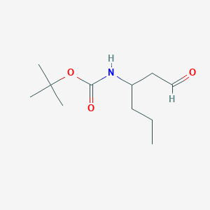 molecular formula C11H21NO3 B2807662 Tert-butyl (1-oxohexan-3-yl)carbamate CAS No. 1782615-98-8