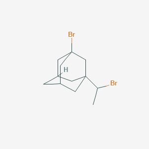 molecular formula C12H18Br2 B2807669 1-溴-3-(1-溴乙基)孔雀石绿 CAS No. 37845-01-5
