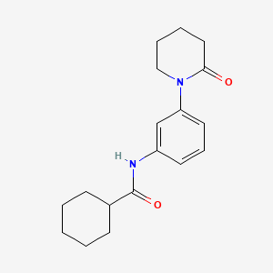 molecular formula C18H24N2O2 B2807673 N-(3-(2-oxopiperidin-1-yl)phenyl)cyclohexanecarboxamide CAS No. 942014-04-2