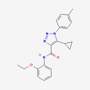 molecular formula C21H22N4O2 B2807681 5-cyclopropyl-N-(2-ethoxyphenyl)-1-(p-tolyl)-1H-1,2,3-triazole-4-carboxamide CAS No. 954821-85-3