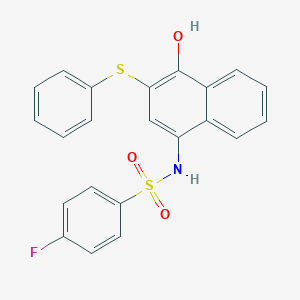 4-fluoro-N-[4-hydroxy-3-(phenylthio)-1-naphthyl]benzenesulfonamide