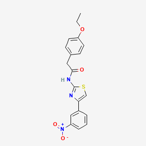 molecular formula C19H17N3O4S B2807694 2-(4-ethoxyphenyl)-N-[4-(3-nitrophenyl)-1,3-thiazol-2-yl]acetamide CAS No. 923371-35-1