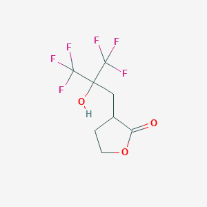 B028077 Dihydro-3-(2-hydroxy-3,3,3-trifluoro-2-trifluoromethylpropyl)-2(3H)-furanone CAS No. 101833-16-3