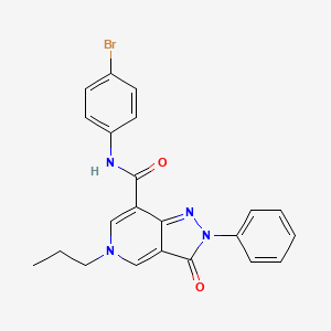 N-(4-bromophenyl)-3-oxo-2-phenyl-5-propyl-3,5-dihydro-2H-pyrazolo[4,3-c]pyridine-7-carboxamide