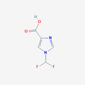 molecular formula C5H4F2N2O2 B2807740 1-(二氟甲基)-1H-咪唑-4-甲酸 CAS No. 2098794-95-5