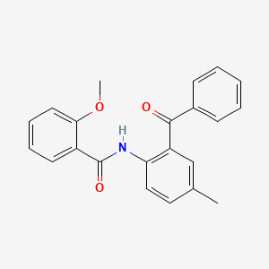 molecular formula C22H19NO3 B2807746 N-(2-苯甲酰-4-甲基苯基)-2-甲氧基苯甲酰胺 CAS No. 389065-57-0