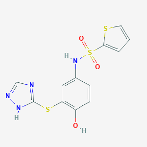 N-[4-hydroxy-3-(1H-1,2,4-triazol-3-ylsulfanyl)phenyl]-2-thiophenesulfonamide