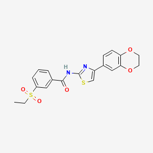 N-(4-(2,3-dihydrobenzo[b][1,4]dioxin-6-yl)thiazol-2-yl)-3-(ethylsulfonyl)benzamide