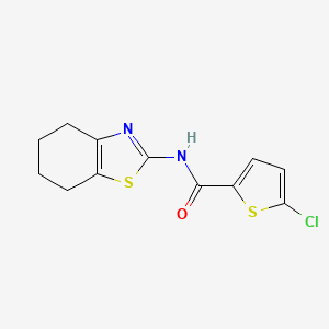 molecular formula C12H11ClN2OS2 B2807756 5-chloro-N-(4,5,6,7-tetrahydrobenzo[d]thiazol-2-yl)thiophene-2-carboxamide CAS No. 330677-96-8
