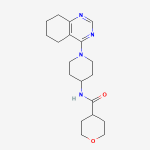 N-(1-(5,6,7,8-tetrahydroquinazolin-4-yl)piperidin-4-yl)tetrahydro-2H-pyran-4-carboxamide