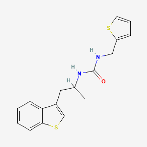 molecular formula C17H18N2OS2 B2807761 1-(1-(苯并[b]噻吩-3-基)丙基)-3-(噻吩-2-基甲基)脲 CAS No. 2034298-95-6