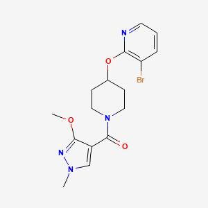 (4-((3-bromopyridin-2-yl)oxy)piperidin-1-yl)(3-methoxy-1-methyl-1H-pyrazol-4-yl)methanone