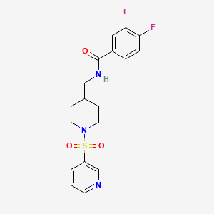 3,4-difluoro-N-((1-(pyridin-3-ylsulfonyl)piperidin-4-yl)methyl)benzamide