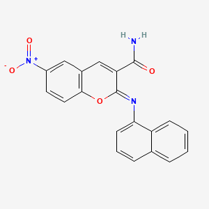 2-Naphthalen-1-ylimino-6-nitrochromene-3-carboxamide